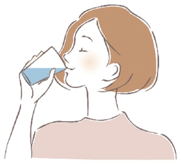 起きて水分補給