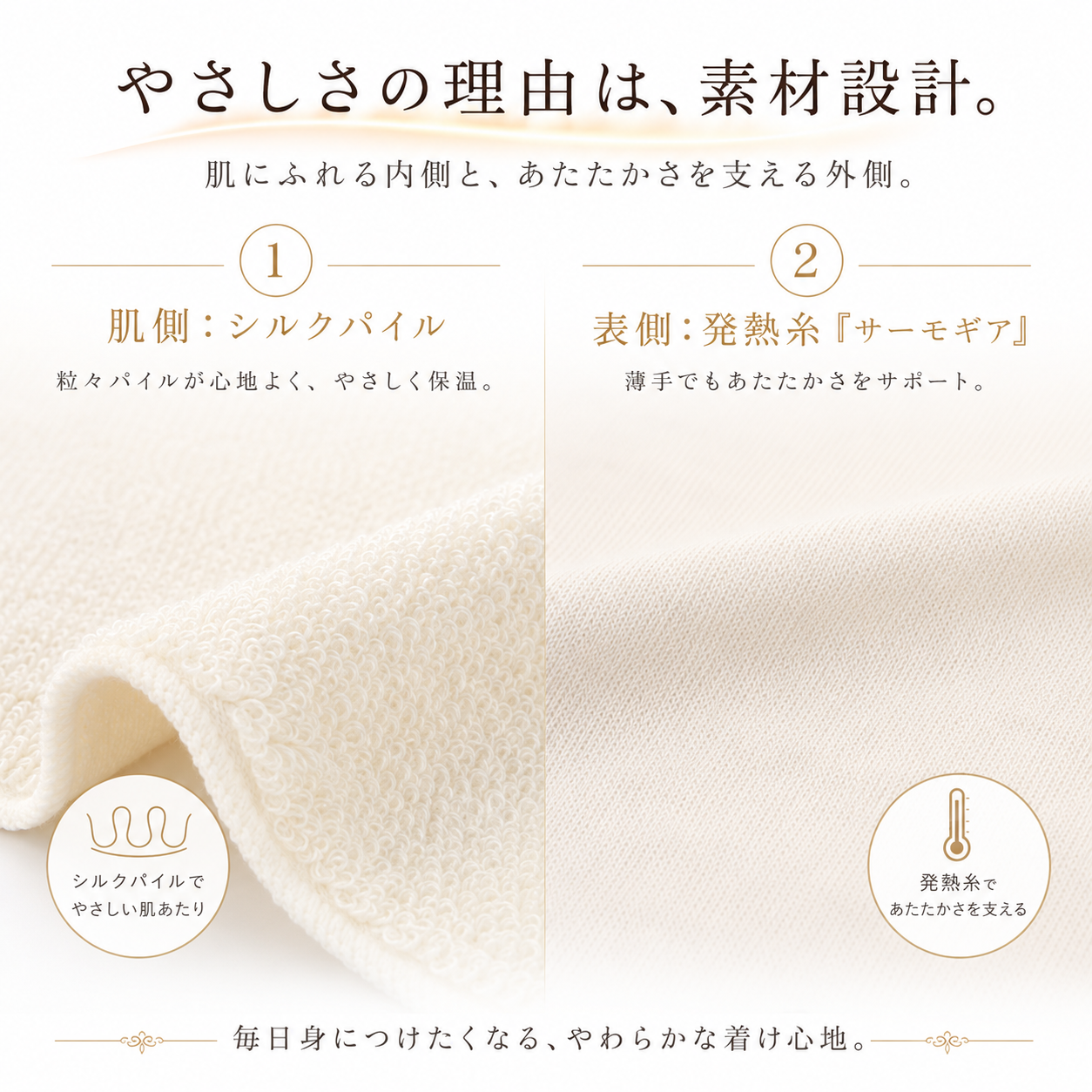 肌側シルク うるおいロング腹巻